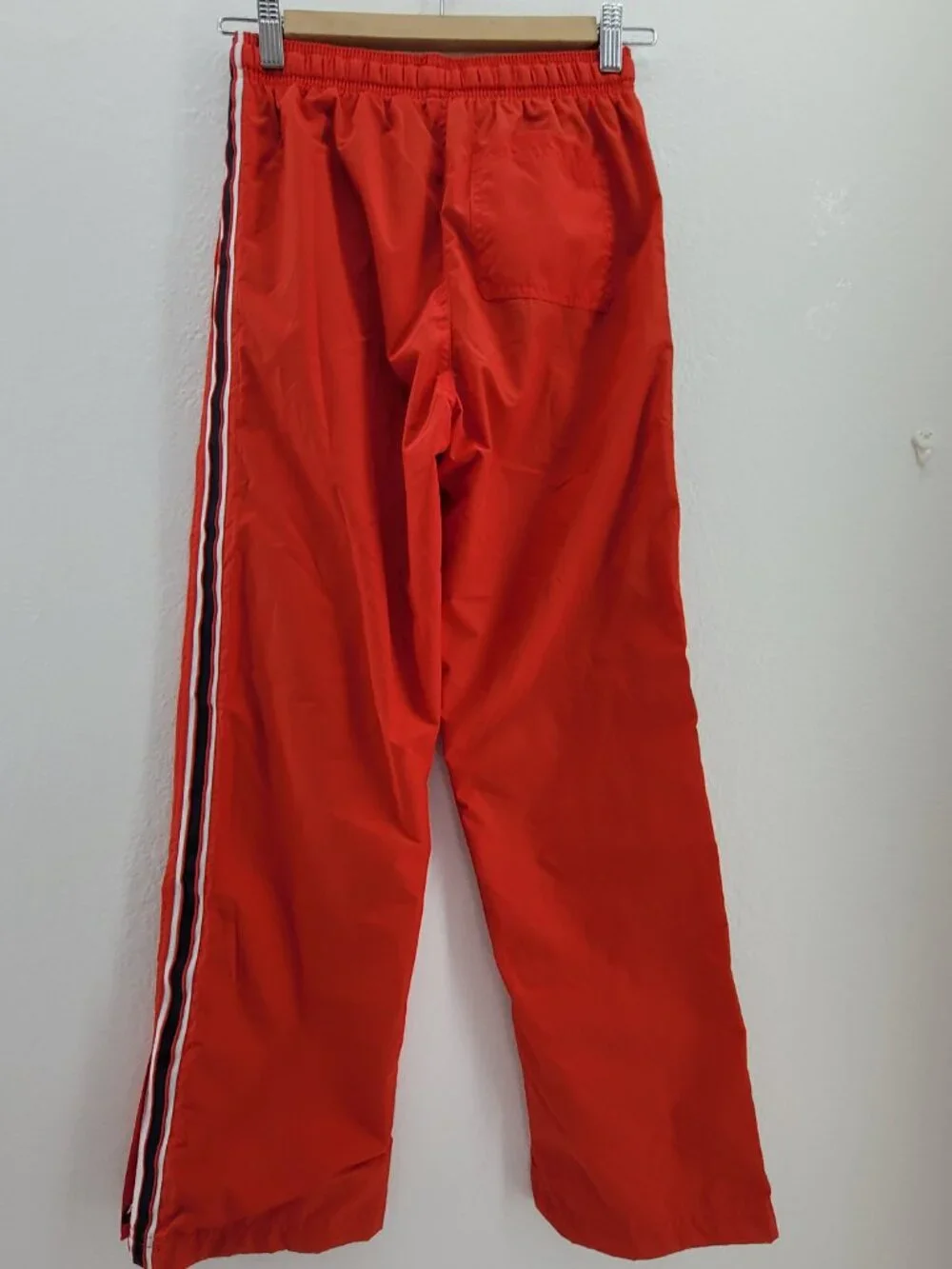 OshKosh Track Pants Kids 14 Red Zip Ankle Pockets Drawstring Lined Warm-ups 95
